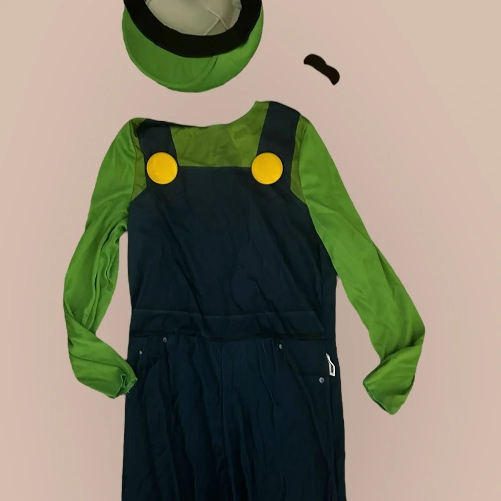 NWOT Nintendo Super Mario Bros Luigi Kids Costume Size Large